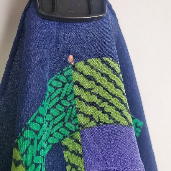 Geometric Printed Silk Scarf (34" x 34") - Picture 5 of 7